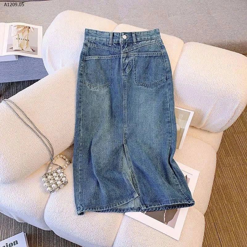 CHÂN VÁY JEAN XẺ TRƯỚC - Giá sỉ 150k