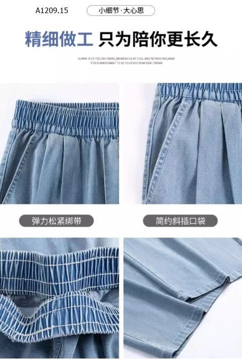 QUẦN DENIM TENCEL ỐNG SUÔNG NỮ5 - sỉ 180k