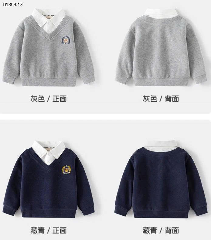 Áo khoác giả hai mảnh Hãng Wellkids-Giá sỉ 115k 