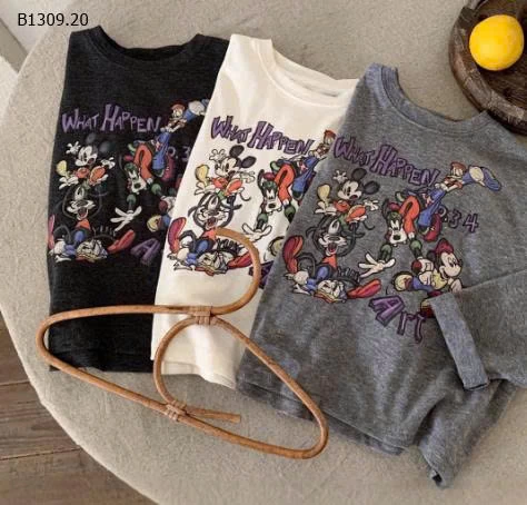 ÁO THUN DÀI TAY HOẠT CHO BÉ-Giá sỉ 134k