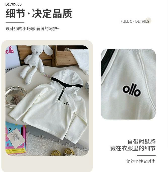 ÁO NỈ CÓ MŨ BÉ GÁI - sỉ 155k