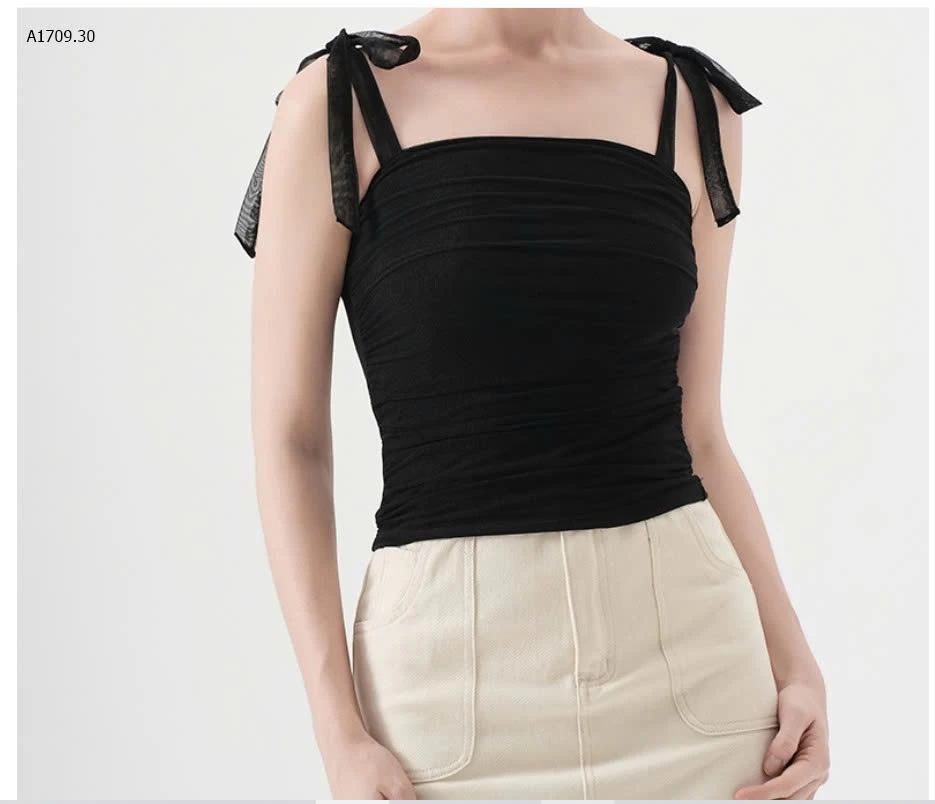 ÁO 2 DÂY THẮT NƠ CHO NỮ NHÀ CANVAUS- sỉ 177k