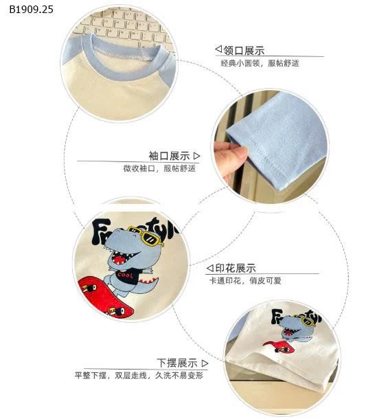 Áo thun dài tay cotton nguyên chất cho bé - giá sỉ  size 73-110 giá 46k size 120-140 giá  51k