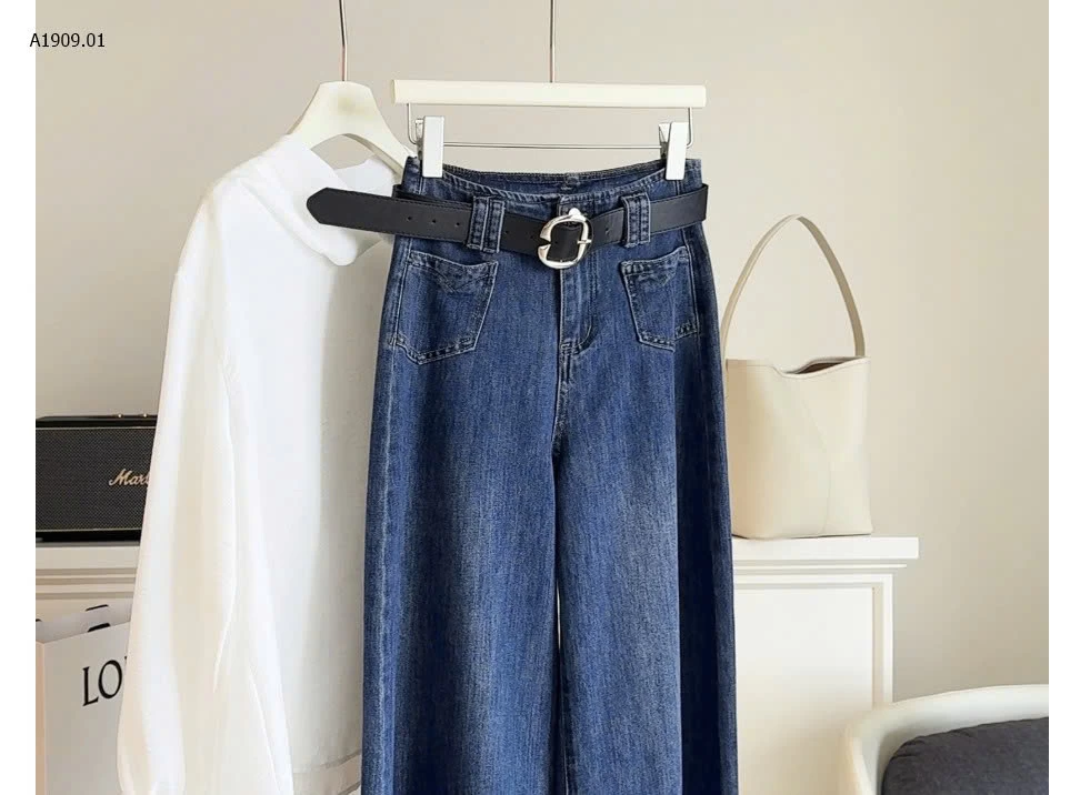 QUẦN JEAN MỀM KÈM BELT ANNA- sỉ 295k