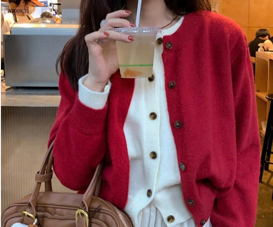 ÁO LEN CARDIGAN NỮ GIẢ 2 MẢNH - sỉ 183k