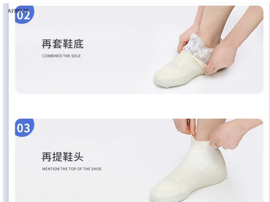BỌC GIÀY CAO SU ĐI MƯA  - Giá sỉ 75k/ set 5 đôi mix màu