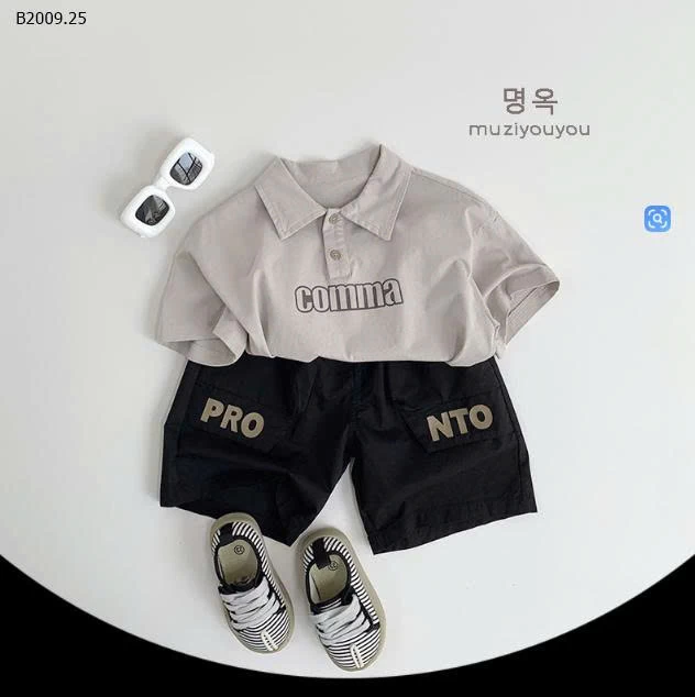 ÁO CỘC TAY CỔ POLO CHO BÉ TRAI-Giá sỉ 123k