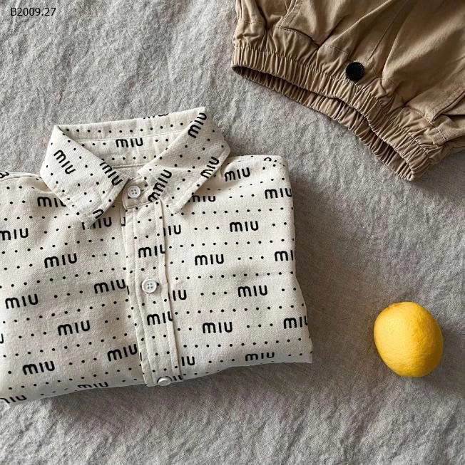 ÁO SƠ MI MIU VINTAGE CHO BÉ-Giá sỉ 145k
