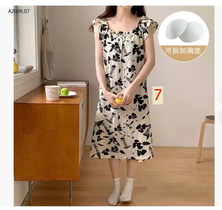 Váy ngủ nữ có đệm ngực mặc nhà cho nữ- sỉ 118k