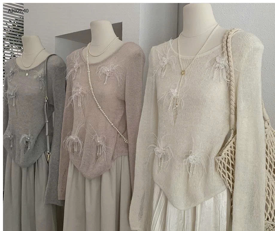 ÁO DỆT KIM ĐÍNH LÔNG- sỉ 248k