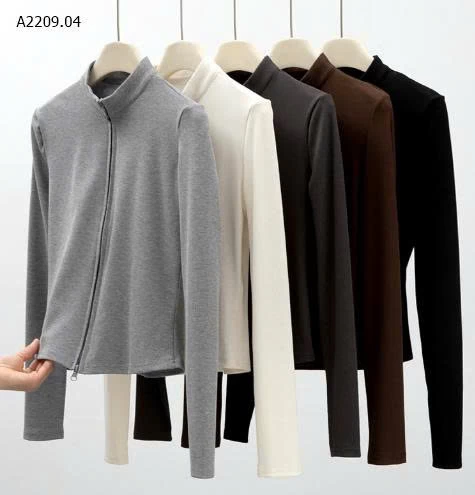 ÁO CỔ ĐỨNG KHÓA KÉO 2 ĐẦU - sỉ 112k