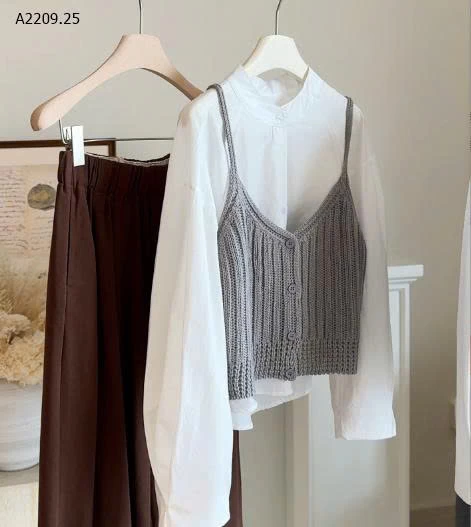 ÁO SƠ MI 2 MẢNH CỔ TÀU ANNA- sỉ 199k