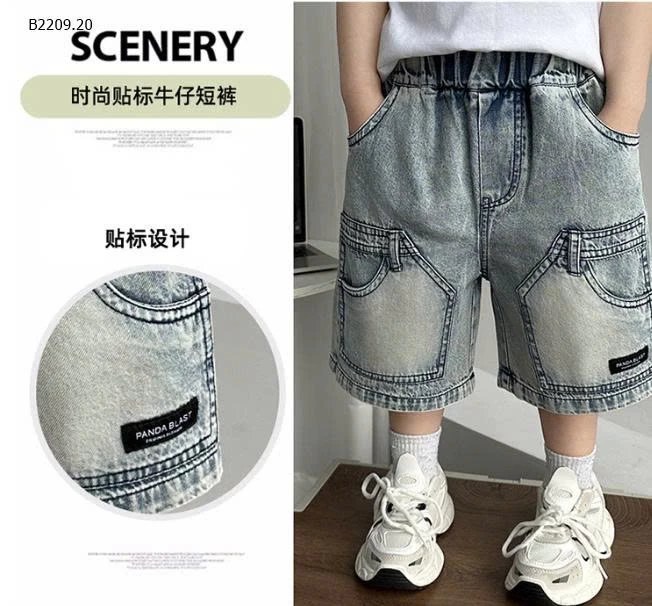 SHORT JEANS TÚI VIỀN NỔI-Giá sỉ 145k