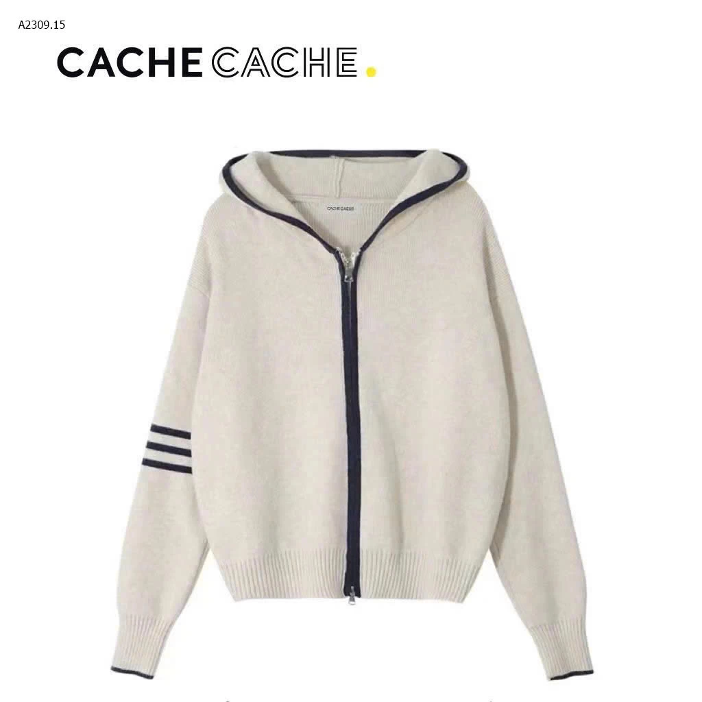  ÁO KHOÁC LEN CÓ MŨ CACHE - sỉ 285k