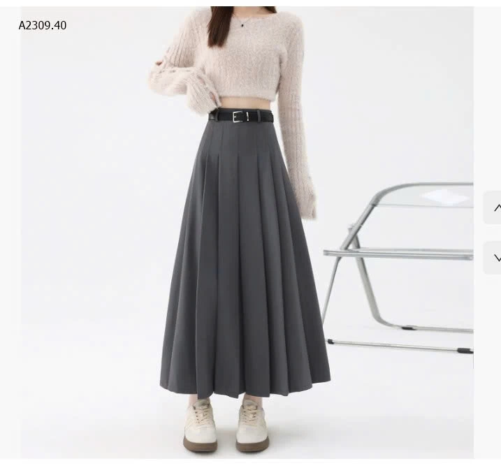 CHÂN VÁY MIDI CÔNG SỞ  - sỉ 187k