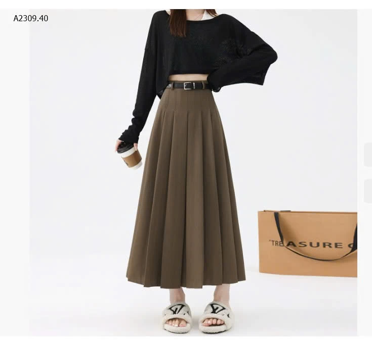 CHÂN VÁY MIDI CÔNG SỞ  - sỉ 187k