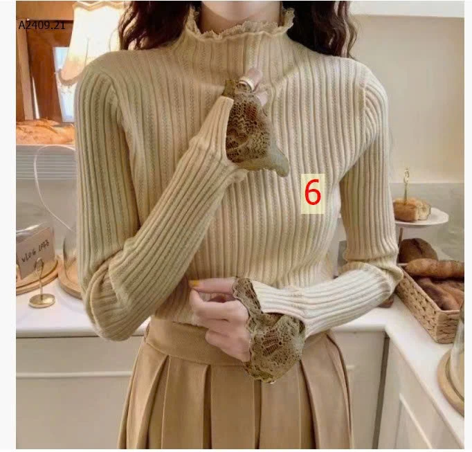 Áo len đáp ren loại đẹp - sỉ 115k