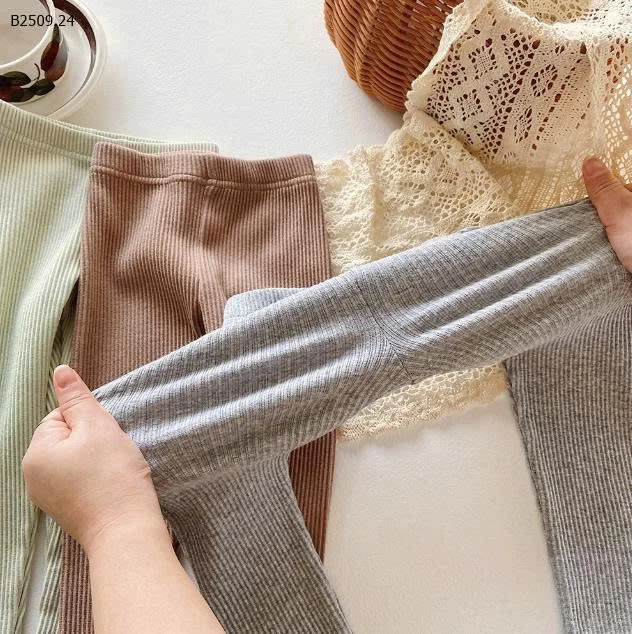 Quần legging họa tiết sọc hông viền cao gấu bèo cho bé gái - sỉ 92k 