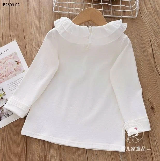 Áo dài tay bé gái cổ bèo siêu xinh  - sỉ 96k