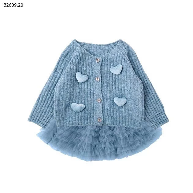 SET ÁO LEN CARDIGAN MIX CHÂN VÁY TUTU CHERRYCOCO - sỉ 305k