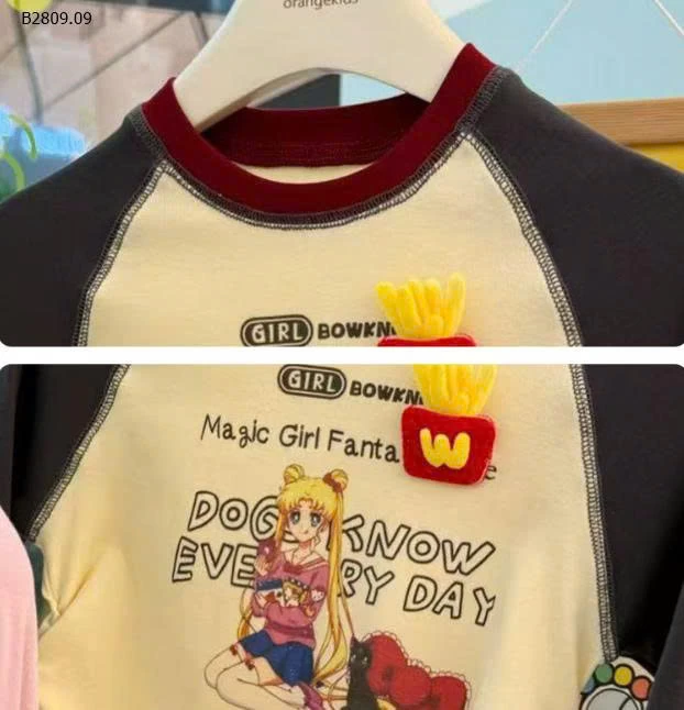 Áo thun tay raglan Hello Kitty cho bé gái- sỉ 134k