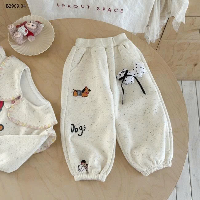 BỘ NỈ HỌA TIẾT CHÓ DỄ THƯƠNG-Giá sỉ 209k