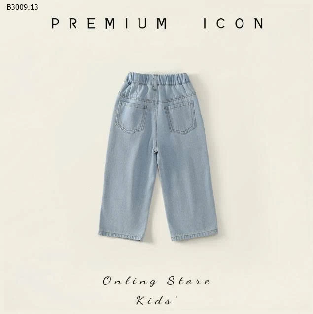 QUẦN JEAN SUÔNG PHỐI RÁCH BÉ GÁI NHÀ  PREMIUN -Giá sỉ 125k
