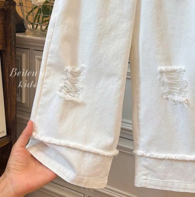  QUẦN JEAN TRẮNG RÁCH CÁCH ĐIỆU -Giá sỉ 80-140 :  99k 150-160    : 119k