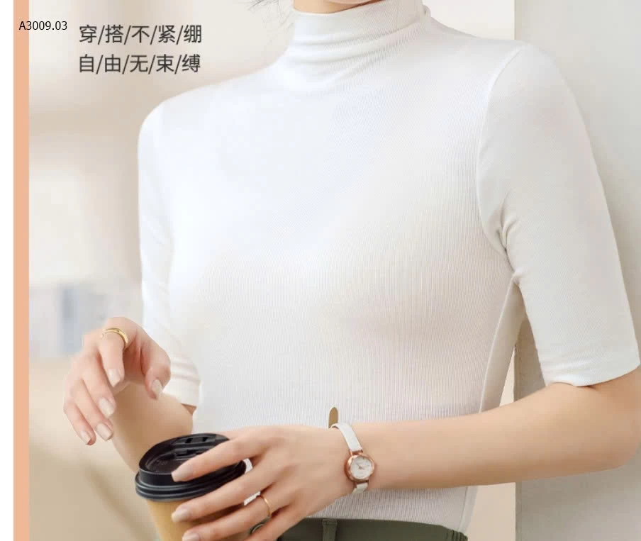 Áo thun cổ cao tay cộc  - sỉ 80k