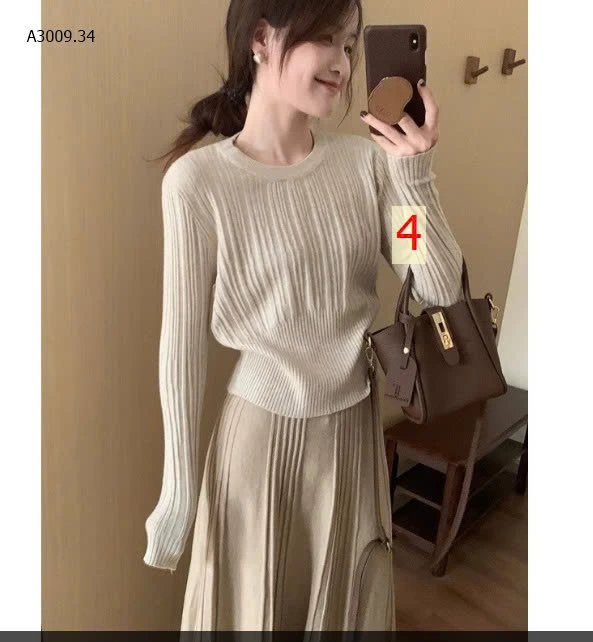 ÁO LEN DỆT KIM CỔ TRÒN ÔM EO- sỉ 150k