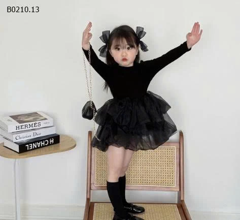 VÁY LIỀN THÂN PHỐI REN XÒE BÉ GÁI-Giá sỉ 175k