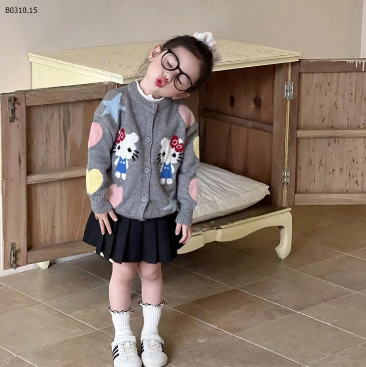 ÁO LEN CARDIGAN KITTY5-Giá sỉ 149k