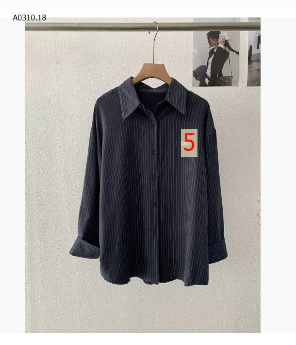 Áo sơ mi dáng dài kẻ sọc    - sỉ 150k