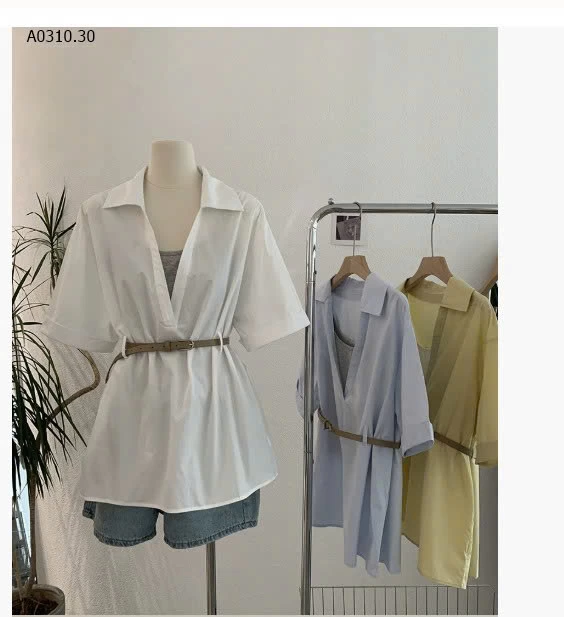 ÁO SƠ MI KÈM BELT + 2 DÂY -Giá sỉ 179k