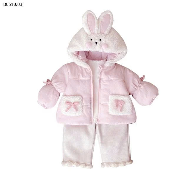 ÁO KHOÁC THỎ HỒNG BG-Giá sỉ 353k