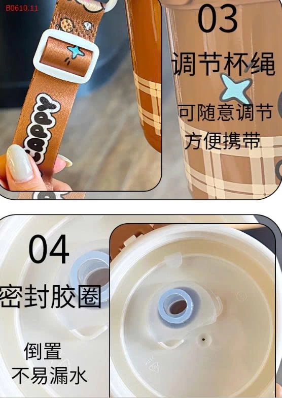 BÌNH GIỮ NHIỆT CAPYBARA KÈM DÂY ĐEO CHO TRẺ EM -Giá sỉ 188k