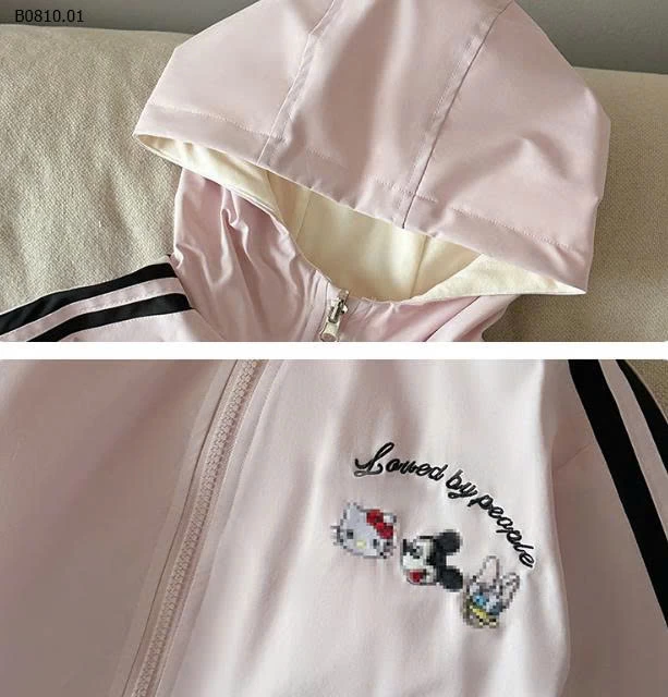 ÁO KHOÁC PHỐI KẺ HỌA TIẾT CUTE BG- sỉ 289k