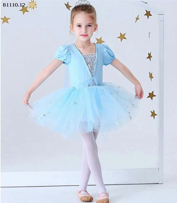 Váy múa ba lê trẻ em Jumpsuit trang phục khiêu vũ Bạch Tuyết Elsa-sỉ 193k