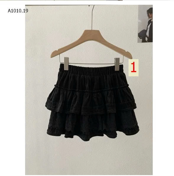 CHÂN VÁY BÈO TẦNG PHỐI REN NỮ - sỉ 175k