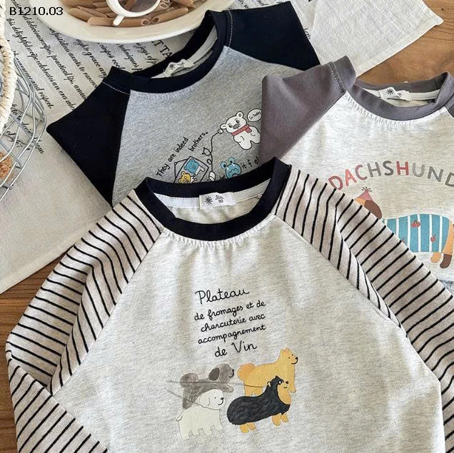 ÁO THUN DÀI TAY HỌA TIẾT CHÓ DACHSHUND -Giá sỉ 89k