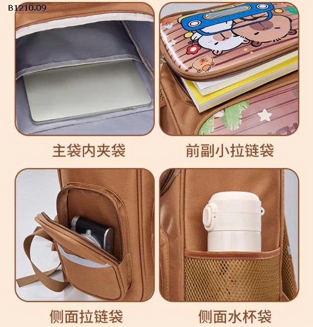 BALO ĐI HỌC CAPYBARA-Giá sỉ sz nhỏ: 135k/c sz to: 140k/c