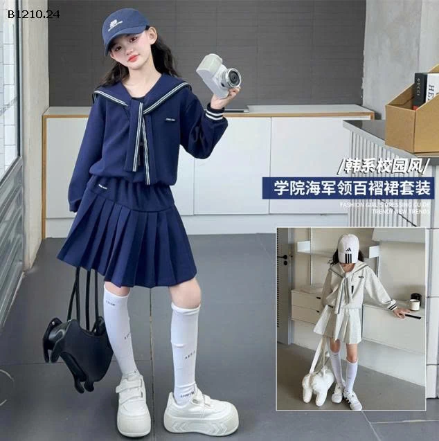 SET ÁO THỦY THỦ MIX CHÂN VÁY XẾP LY BG- sỉ 296k