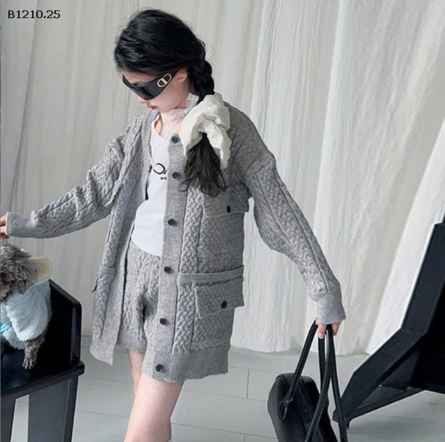 SET LEN CARDIGAN MIX QUẦN SHORT BG - sỉ 340k