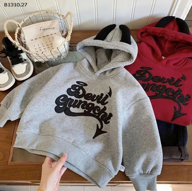 ÁO NỈ LÓT LÔNG CÓ MŨ CHO BÉ -Giá sỉ 185k