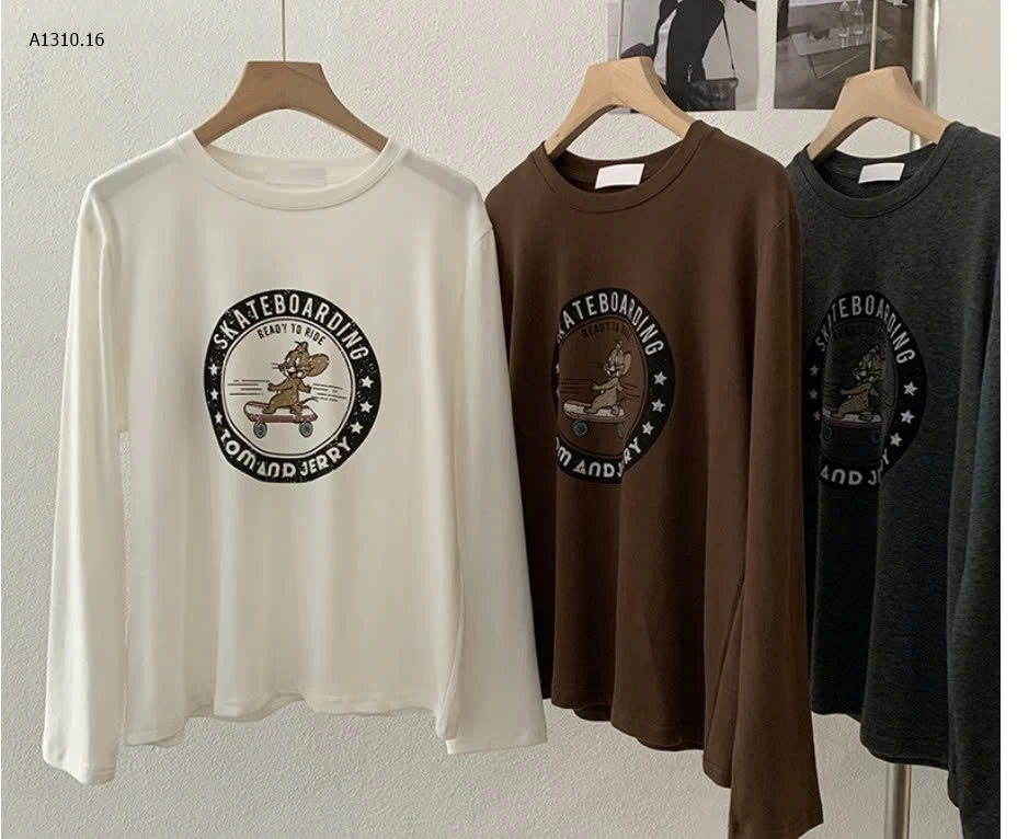 ÁO THUN DÀI TAY JERRY CHO NỮ  - sỉ 175k