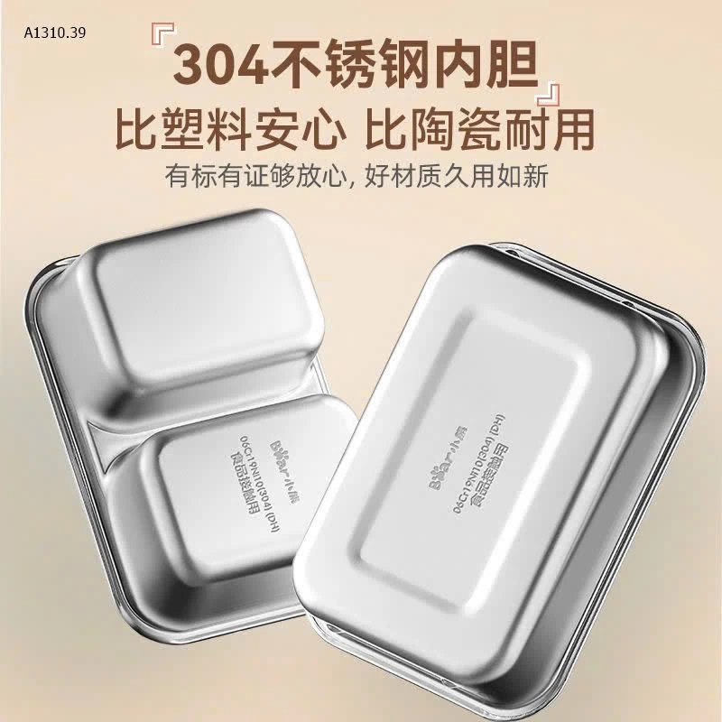 Hộp Cơm Điện Bear 2 Tầng – 1.2L Inox 304 - sỉ 405k