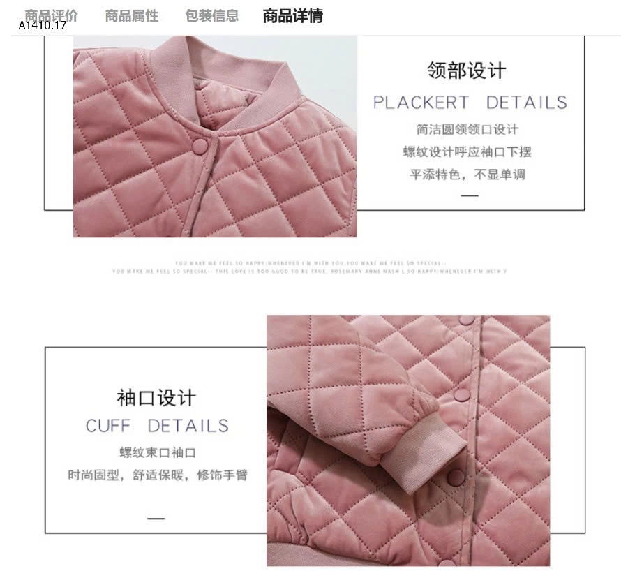 ÁO PHAO TRẦN TRÁM KHUY SIÊU ĐẸP - sỉ 185k