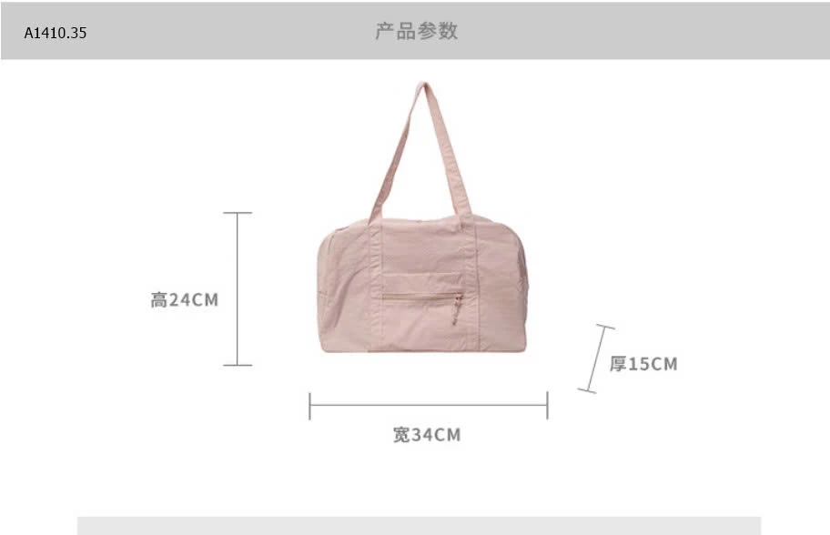 TÚI DU LỊCH VẢI BASIC KIỂU HÀN QUỐC ĐẸP KENG - sỉ 148k