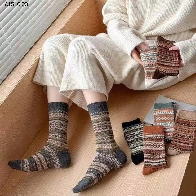 SET 7 ĐÔI TẤT THỔ CẨM TUTU CHO NỮ - Giá sỉ 62k/set