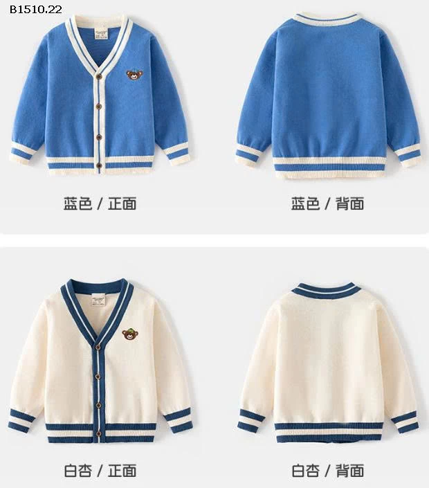 ÁO LEN CARDIGAN WELLKIDS BT-Giá sỉ 133k